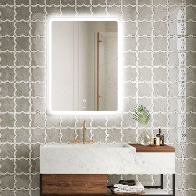 Sleek Rectangular LED Mirror with Demister Pad & On/Off Touch Sensor - 600 x 800mm - Bathrooms