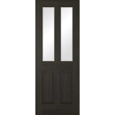 Smoked Oak Richmond 2 Light 2 Panel Pre-Finished Internal Door - All Sizes - Doors