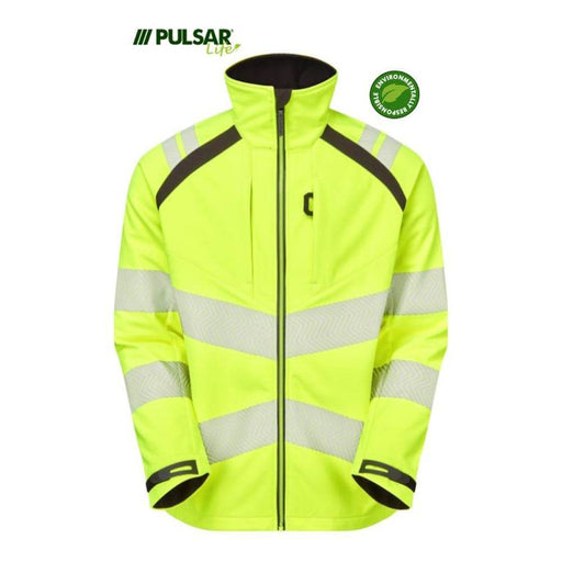 PULSAR® LIFE LFE965 GRS Women's Waterproof Hi-Vis Softshell Jacket Yellow - WOMENS HI-VIS CLOTHING