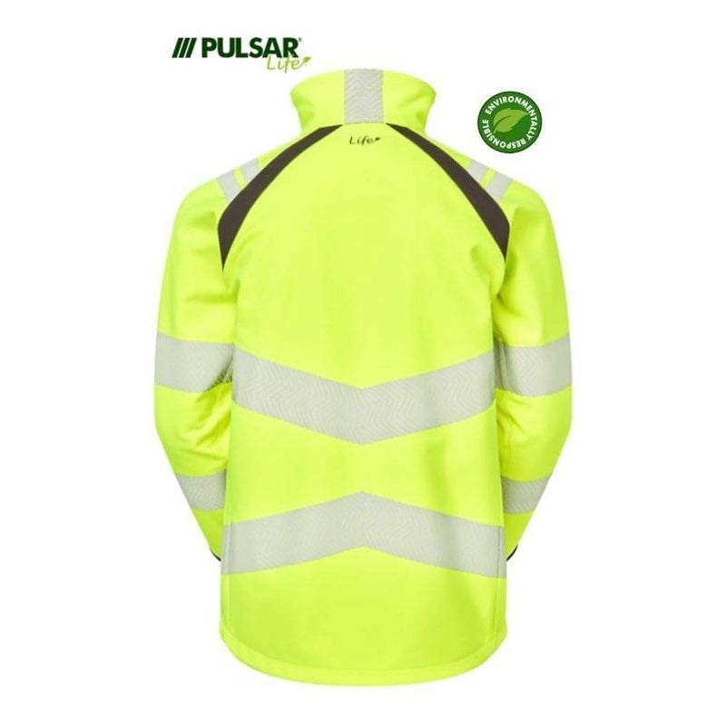 PULSAR® LIFE LFE965 GRS Women's Waterproof Hi-Vis Softshell Jacket Yellow - WOMENS HI-VIS CLOTHING