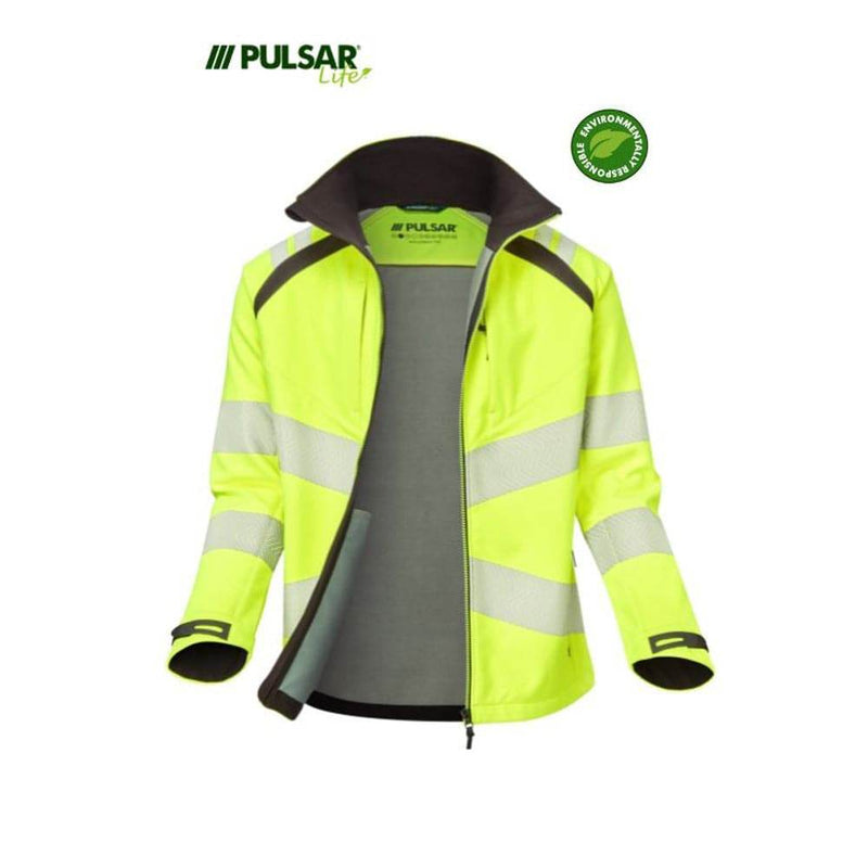 PULSAR® LIFE LFE965 GRS Women's Waterproof Hi-Vis Softshell Jacket Yellow - WOMENS HI-VIS CLOTHING