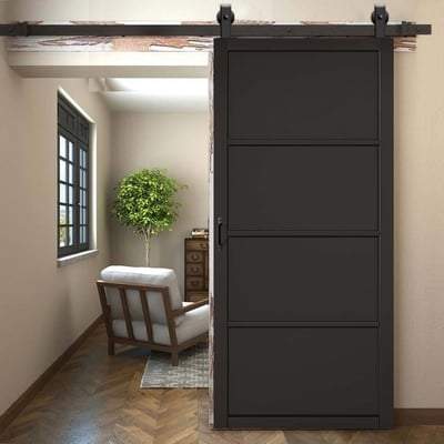 Soho Black Primed Panelled Interior Door - 1981mm x 610mm -