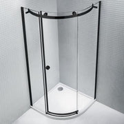 Sphere Black Framed Quadrant Shower Enclosure w/ 1 Door - 900 x 900 x 2075mm - Bathrooms