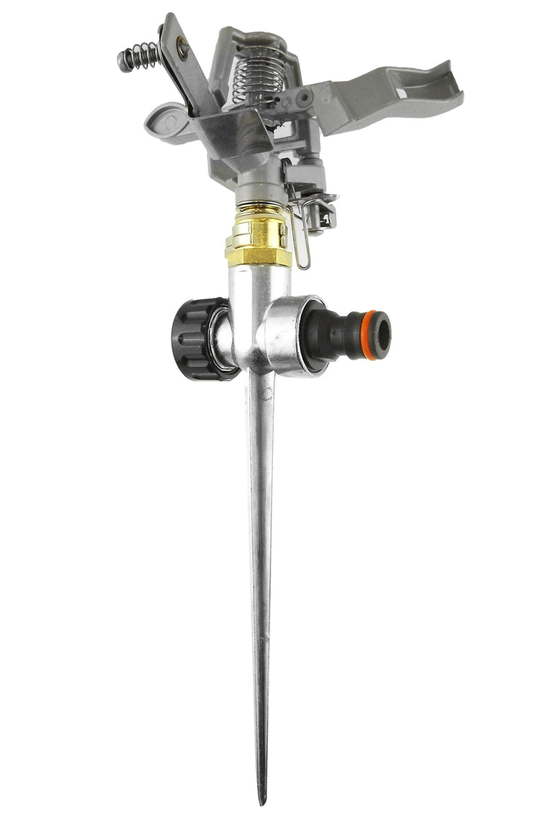 Pulsating Lawn Sprinkler - Metal with Metal Spike - Home & Garden > Lawn & Garden > Watering & Irrigation > Sprinklers & Sprinkler Heads > Sprinklers Garden watering