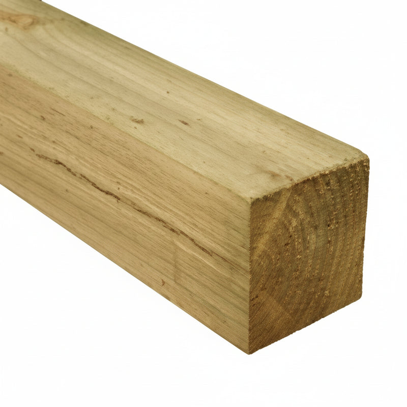 Wooden beam on a white background