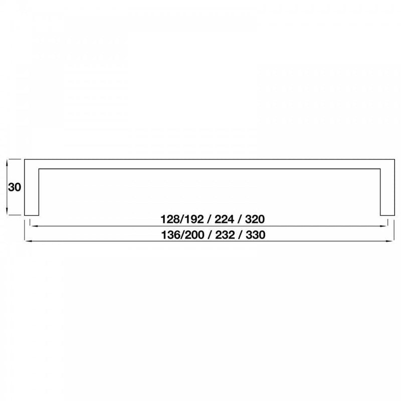 Stainless Steel Cupboard Door Cabinet Handle M4TEC Carronbridge R7 - Hardware > Hardware Accessories > Cabinet Hardware > Cabinet Knobs & Handles Cabinet Knobs & Handles