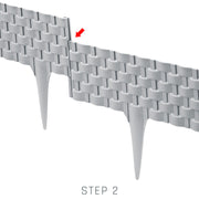 Lawn Edging, Plastic Palisade Rattan Effect, 2.4m, Black - Home & Garden > Lawn & Garden Garden tools & Accesories