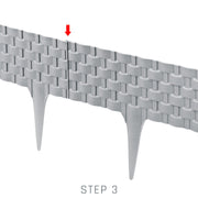 Lawn Edging, Plastic Palisade Rattan Effect, 2.4m, Brown - Home & Garden > Lawn & Garden Garden tools & Accesories