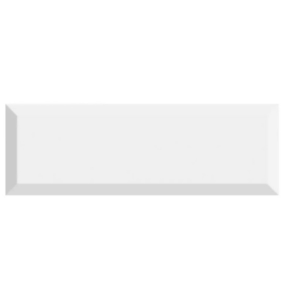 Subway White Bevel Décor - All Sizes - Subway Tiles