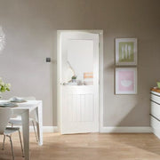 Suffolk Internal White Primed Door with Clear Glass -