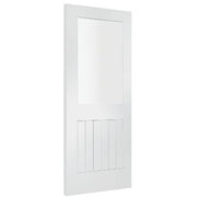 Suffolk Internal White Primed Door with Clear Glass -