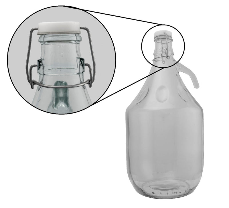 Glass Demijohn 5L 2 Pack Swing Top Cap - Arts & Entertainment > Hobbies & Creative Arts > Homebrewing & Winemaking Supplies Costwise Home Brewing