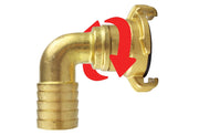 Claw Brass - Swivel Elbow 1" Hose - Home & Garden > Lawn & Garden > Watering & Irrigation > Garden Hose Fittings & Valves Tech Hose & Fittings