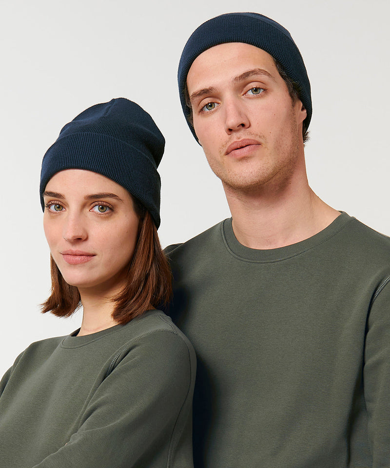 Rib Unisex Work Beanie Hat Organic and Recycled Materials - Sustainable Workwear Range