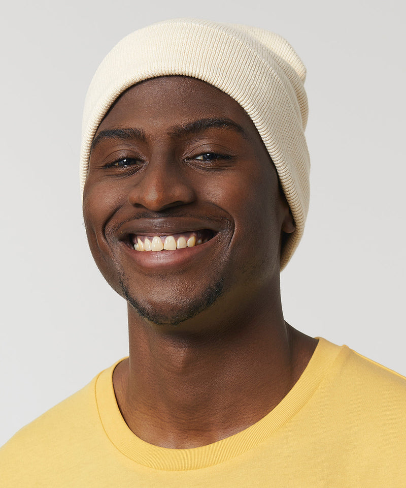 Rib Unisex Work Beanie Hat Organic and Recycled Materials - Sustainable Workwear Range
