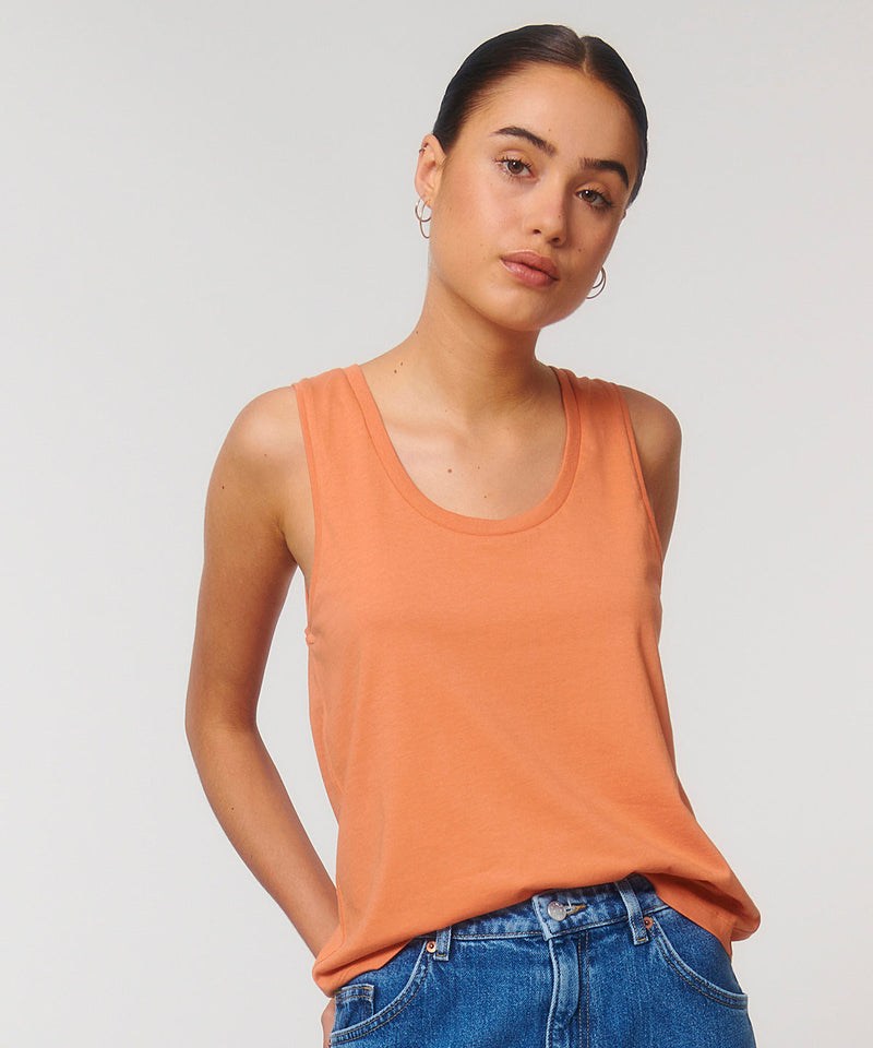 Organic Cotton Womens Medium-fit Work Tank Top Sizes XS to 2XL - Sustainable Workwear Range