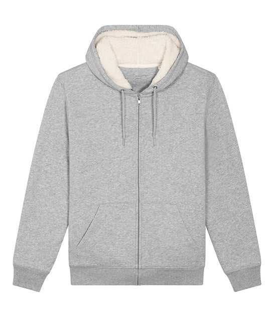 Organic Sherpa Zipped Hooded Sweatshirt: Unisex