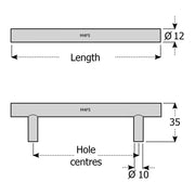 T-Bar Chrome Cupboard Door Cabinet Handle Edderton M4TEC F5 - Hardware > Hardware Accessories > Cabinet Hardware > Cabinet Knobs & Handles Cabinet Knobs & Handles