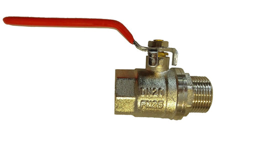 Brass Nickel-Plated Lever Valve 1/2" BSPM-F - Home & Garden > Lawn & Garden Tech Hose & Fittings