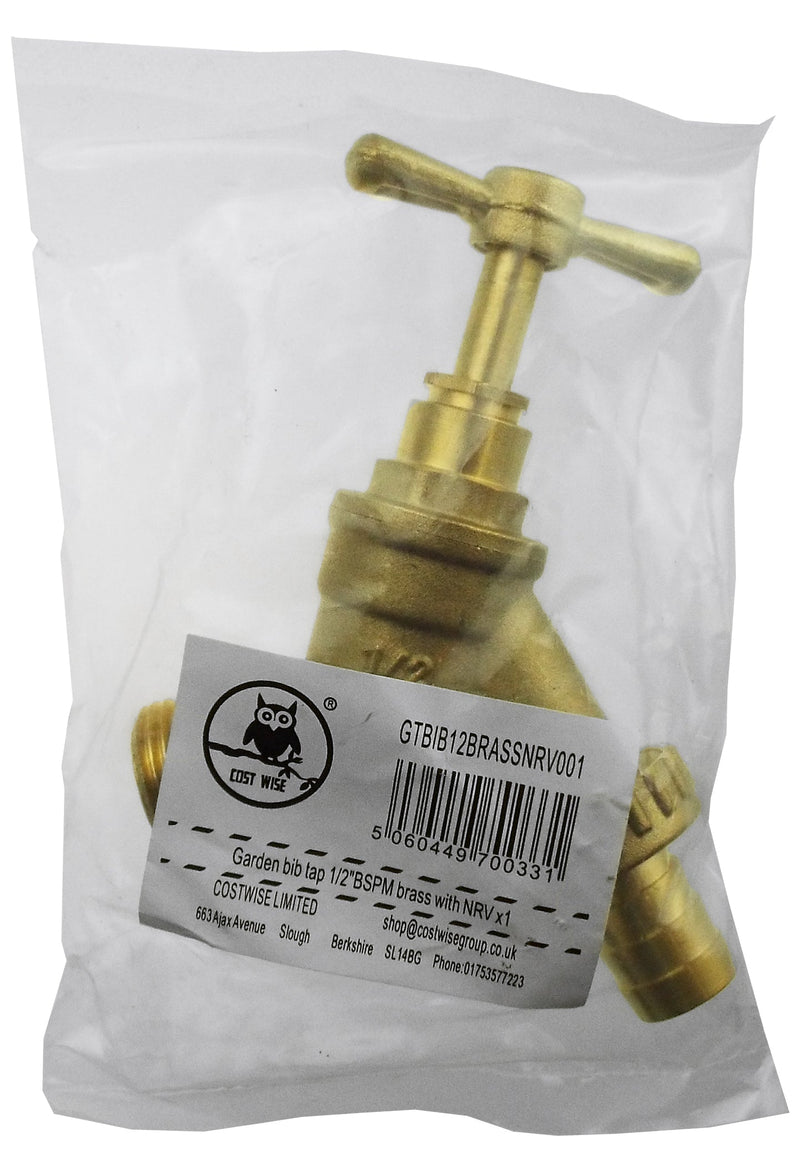 Garden Bib Tap Brass 1/2" BSPM Inlet - Home & Garden > Lawn & Garden Garden watering