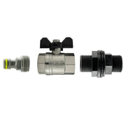 Water Butt Kit 1/2” BSP with Metal BSPF Bib Valve and Male Quick Connect Outlet - Garden watering