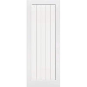 Moulded Textured Vertical White Primed 1 Glazed Clear With Frosted Lines Light Panel - All Sizes - Doors
