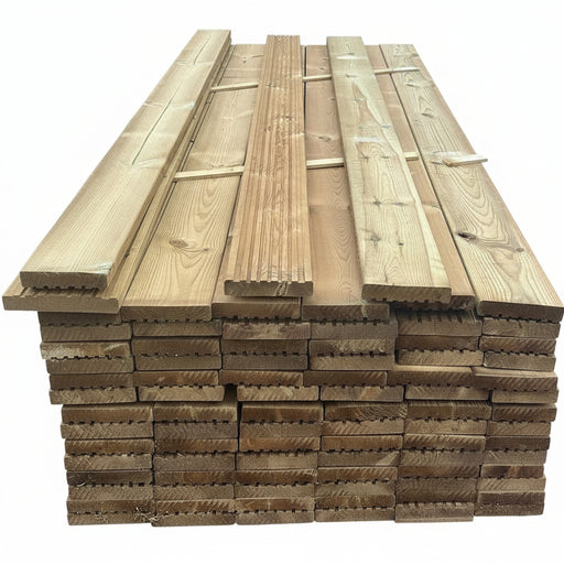 Treated Double Sided Decking 145 x 28 x 3600mm - £12 Inc Vat - Home & Garden > Lawn & Garden > Gardening Treated Double Sided Deck Boards