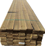 Treated Double-sided Decking Boards 145mm x 25mm x 4.8m £15 - Home & Garden > Lawn & Garden > Gardening Treated Double Sided Deck Boards