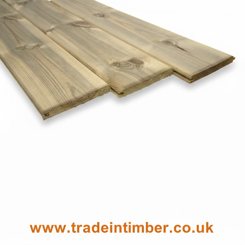Three wooden planks on a white background with 'www.tradeintimber.co.uk' text.