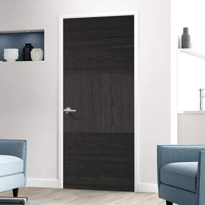 Tres Charcoal Black Pre-Finished Interior Door - All Sizes - Doors