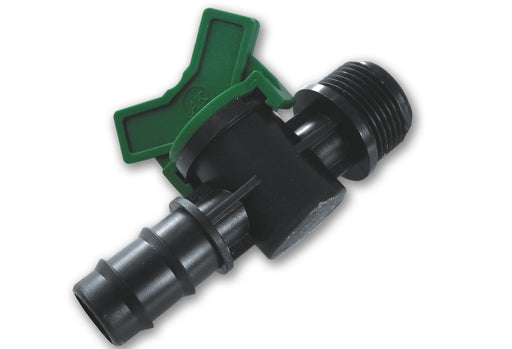 In Line Valve for 1/2" Irrigation Pipe with 3/4" BSPM Thread - Home & Garden > Lawn & Garden > Watering & Irrigation Garden watering