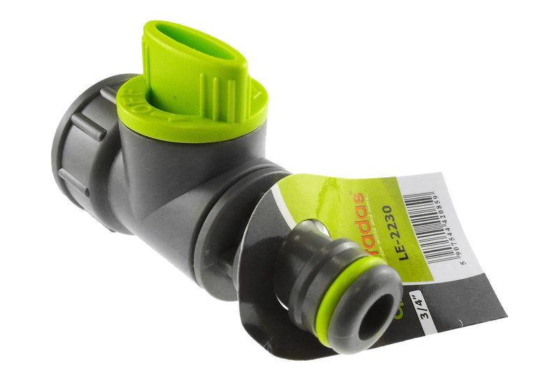 Tap Adapter with Valve ¾” BSPF – Snap-On Connector, Lime - Home & Garden > Lawn & Garden Garden watering