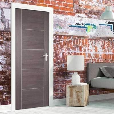 Vancouver Medium Grey Laminated 5 Panel Interior Door - 1981mm x 838mm -