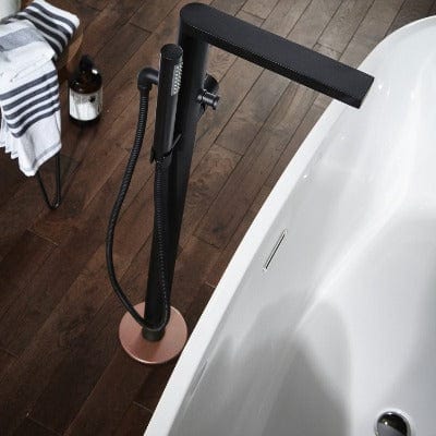 Velar Freestanding Black Bath Shower Mixer - Bathrooms