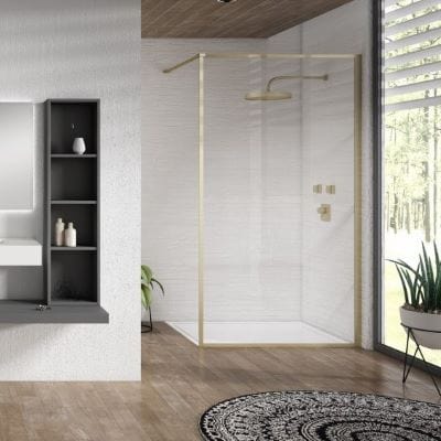 Velar+ Walk-in Panel w/ Stabilising Bar - All Sizes - Bathrooms