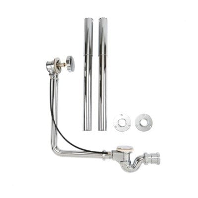 Traditional Exposed Bath Waste Kit with P-Trap & Pipe Shrouds - Bathrooms