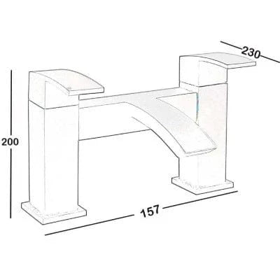 Onyx Black Bath Filler - Bathrooms