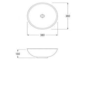 Prince Round Solid Surface Stone Basin - All Sizes - Bathrooms