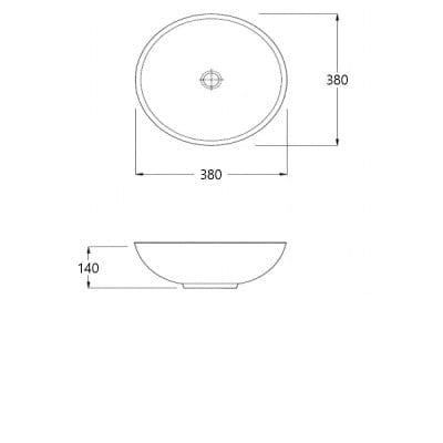 Prince Round Solid Surface Stone Basin - All Sizes - Bathrooms