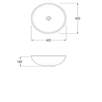 Prince Round Solid Surface Stone Basin - All Sizes - Bathrooms