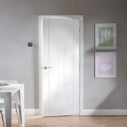 Verona Internal White Primed Door with Clear Glass -