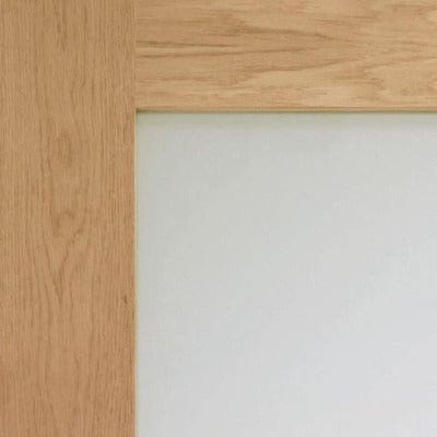 Pattern 10 Pre-Finished Internal Oak Door with Obscure Glass - All Sizes - Hardware > Building Materials > Doors