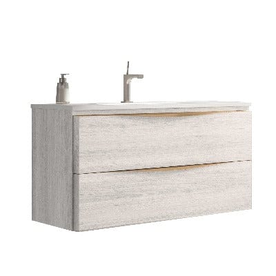 Vogue 2 Drawer Wall Hung Vanity Unit - All Sizes - Bathrooms