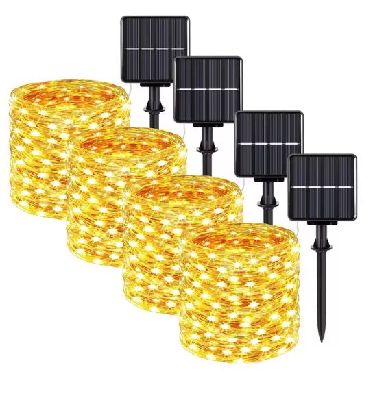 Caradok Solar String Lights Outdoor - 8 Lighting Modes - Extra Long Up to 30m with 300 LEDs - IP65 Waterproof Fairy Lights - Home & Garden > Lighting > Light Ropes & Strings