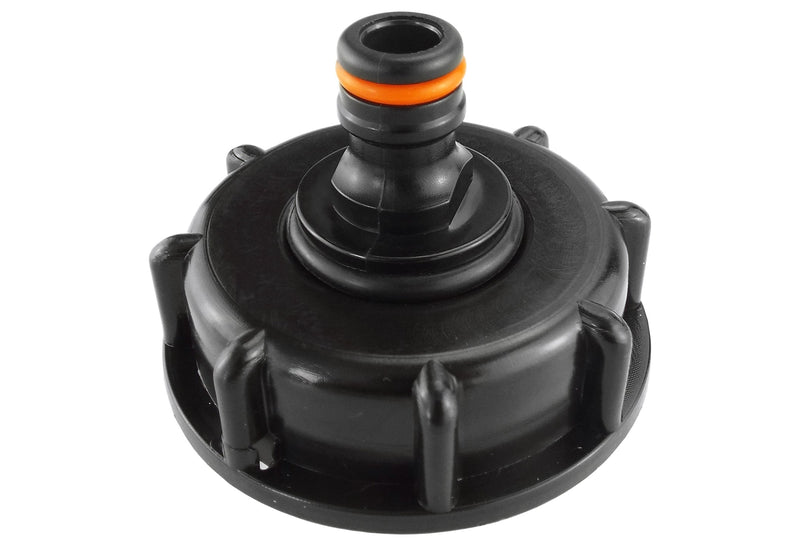 IBC 2” S60X6 Cap with Male Quick Connector Black - Hardware > Plumbing > Plumbing Fittings & Supports > Pipe Connectors