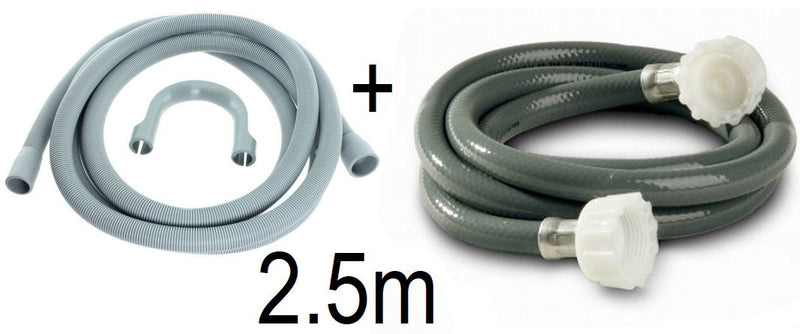 Replacement Washing Machine Pipe Set 2.5m - Home & Garden > Household Appliances > Laundry Appliances > Washing Machines Tech Hose & Fittings
