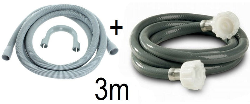 Replacement Washing Machine Pipe Set 3m - Home & Garden > Household Appliances > Laundry Appliances > Washing Machines Tech Hose & Fittings