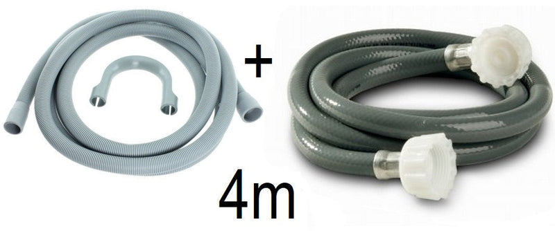 Replacement Washing Machine Pipe Set 4m - Home & Garden > Household Appliances > Laundry Appliances > Washing Machines Tech Hose & Fittings