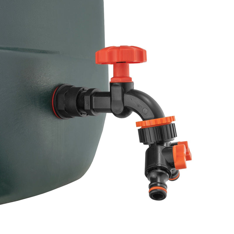 Water Butts Kit 3/4" PP Black Tap and Tap Splitter - Home & Garden > Lawn & Garden Tech Hose & Fittings