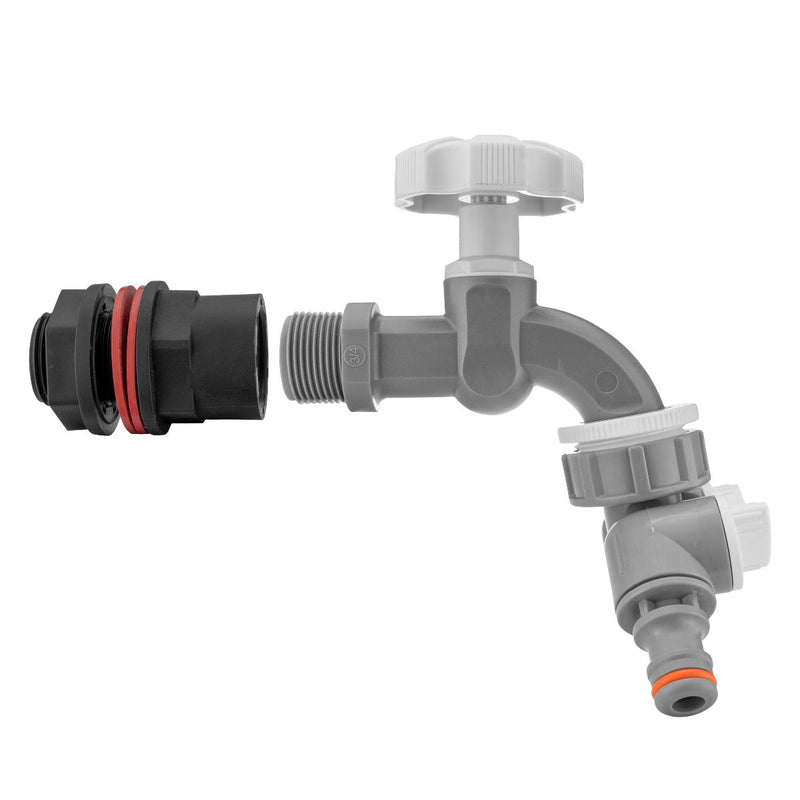Water Butts Kit 3/4" PP WL Tap & Tap Splitter and Drill Bit - Home & Garden > Lawn & Garden Tech Hose & Fittings